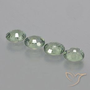 Gemme di Zaffiro Verde muschio naturale da 3.28 ct, Ovale, VVS-VS