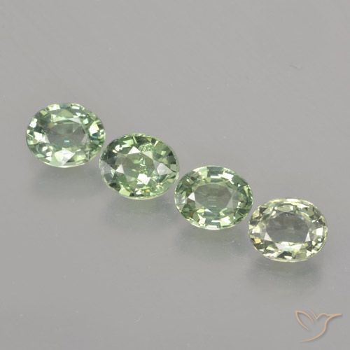 3.22ctw Naturale Verde muschio Zaffiro, Ovale, VVS-VS