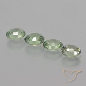 Gemme di Zaffiro Verde muschio naturale da 3.22 ct, Ovale, VVS-VS