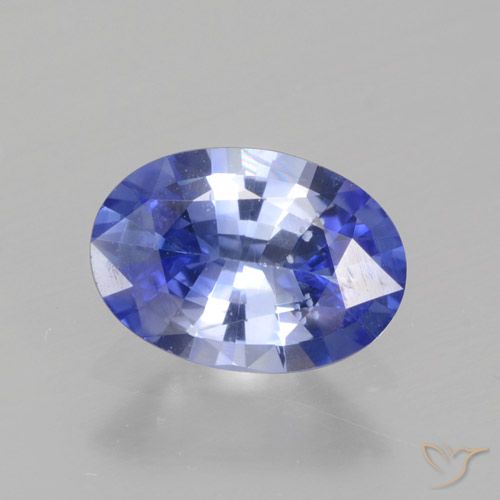 0.75ct Naturale Blu pastello Zaffiro, Ovale, VVS-VS