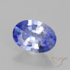 Zaffiro Blu pastello naturale da 0.75 ct, Ovale, VVS-VS