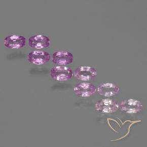 Gemme di Zaffiro Viola Rosato Intenso naturale da 2.47 ct, Ovale, VS