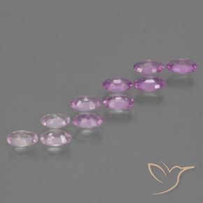 Gemme di Zaffiro Viola Rosato Intenso naturale da 2.47 ct, Ovale, VS