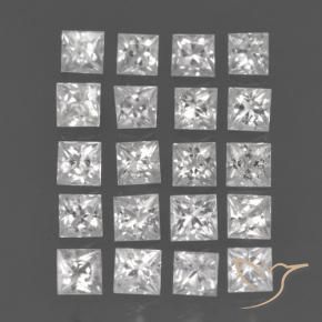 Gemme di Zaffiro Bianco naturale da 1.42 ct, Quadrato, VS