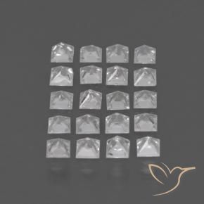Gemme di Zaffiro Bianco naturale da 1.42 ct, Quadrato, VS