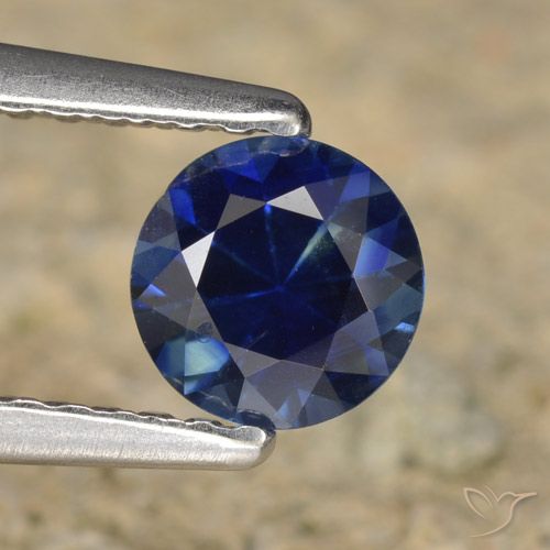 0.60ct Naturale Azzurro crepuscolare Zaffiro, Rotondo, VVS-VS, Photo A