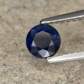 Zaffiro Blu navy naturale da 0.65 ct, Rotondo, VVS-VS