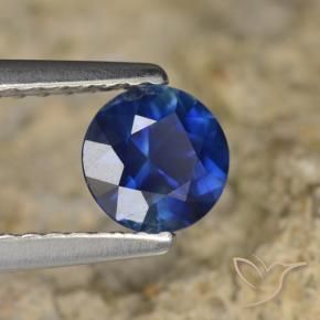 Zaffiro Blu navy naturale da 0.67 ct, Rotondo, VVS-VS