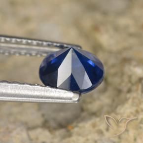 Zaffiro Blu navy naturale da 0.67 ct, Rotondo, VVS-VS