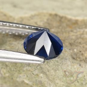 Zaffiro Blu navy naturale da 0.62 ct, Rotondo, VVS-VS