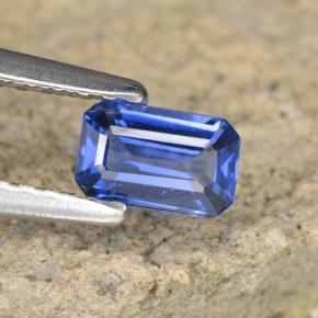 Zaffiro vero blu naturale da 0.41 ct, Taglio smeraldo, VVS-VS