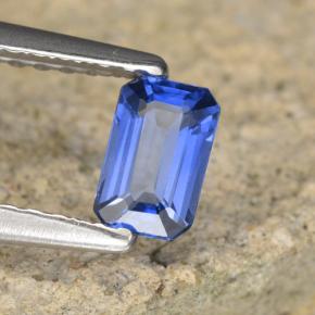 Zaffiro vero blu naturale da 0.41 ct, Taglio smeraldo, VVS-VS