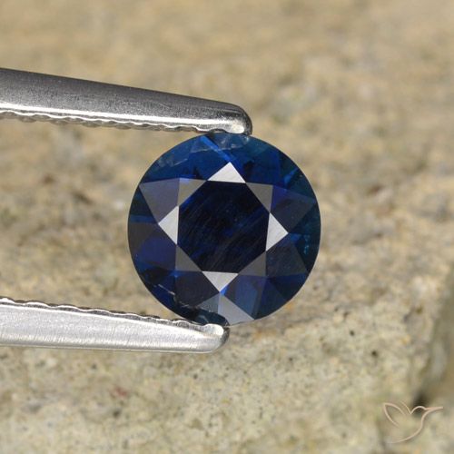 0.63ct Naturale Azzurro crepuscolare Zaffiro, Rotondo, VVS-VS