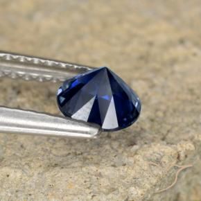 Zaffiro Azzurro crepuscolare naturale da 0.63 ct, Rotondo, VVS-VS