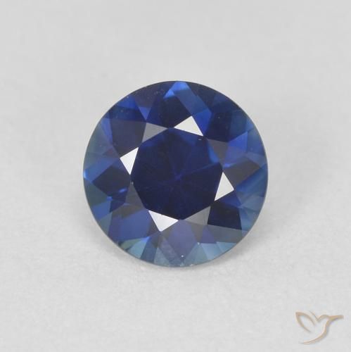 Zaffiro Azzurro crepuscolare naturale da 0.66 ct, Rotondo, VVS