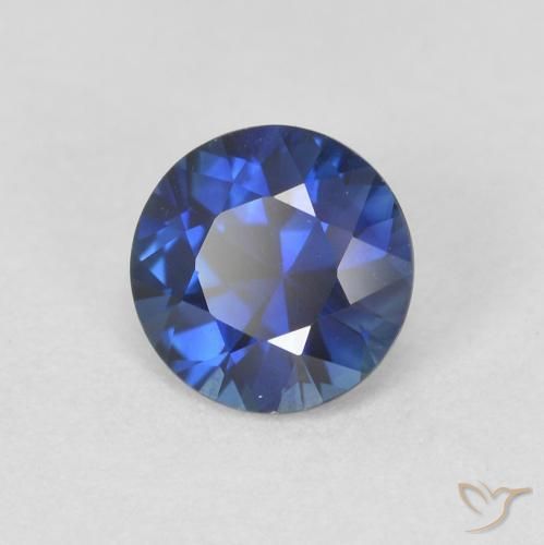 Zaffiro Azzurro crepuscolare naturale da 0.66 ct, Rotondo, VVS