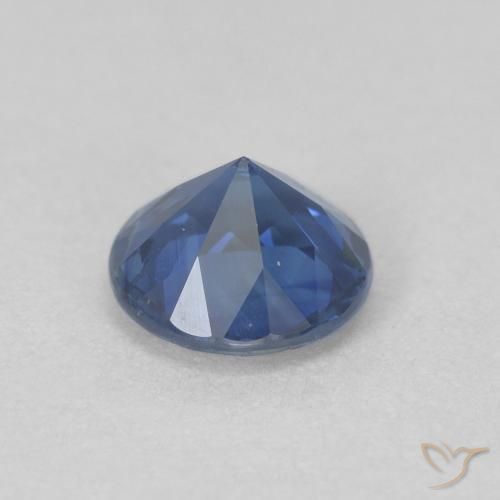 Zaffiro Azzurro crepuscolare naturale da 0.66 ct, Rotondo, VVS
