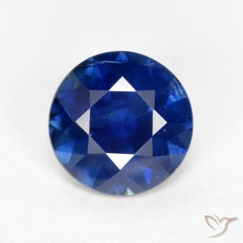 0.61ct Naturale Blu notte Zaffiro, Rotondo, VS