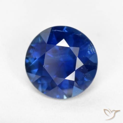 Zaffiro Blu notte naturale da 0.61 ct, Rotondo, VS