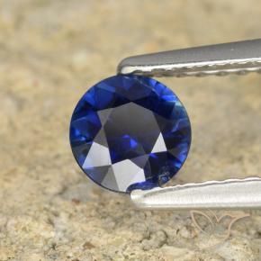 Zaffiro Blu navy naturale da 0.56 ct, Rotondo, VS