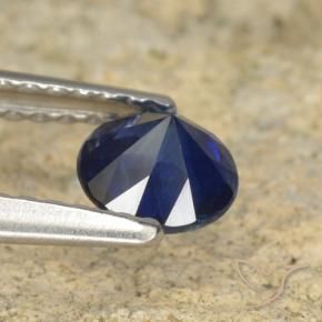 Zaffiro Blu navy naturale da 0.60 ct, Rotondo, VS