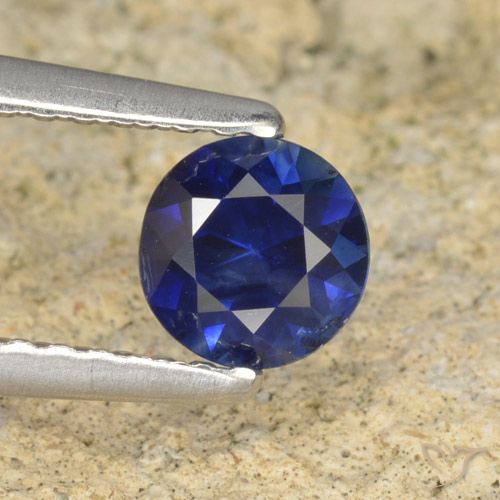 0.60ct Naturale Azzurro crepuscolare Zaffiro, Rotondo, VS
