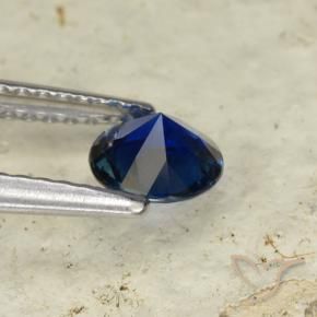 Zaffiro Blu scuro naturale da 0.70 ct, Rotondo, VVS-VS