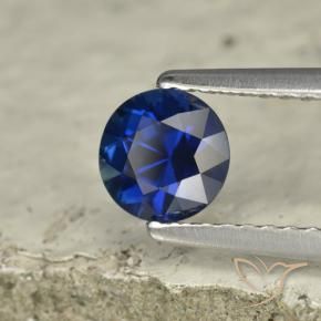 Zaffiro Azzurro crepuscolare naturale da 0.73 ct, Rotondo, VVS-VS