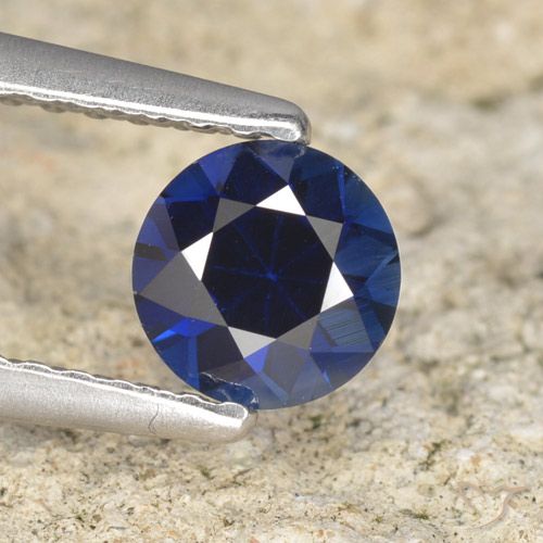 0.66ct Naturale Azzurro crepuscolare Zaffiro, Rotondo, VVS