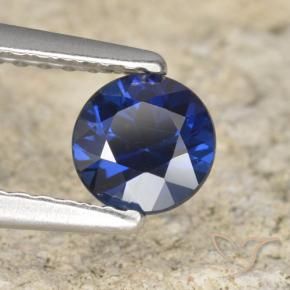 Zaffiro Blu navy naturale da 0.62 ct, Rotondo, VVS