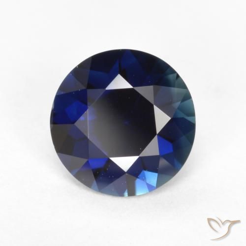 Zaffiro Azzurro crepuscolare naturale da 0.64 ct, Rotondo, VVS