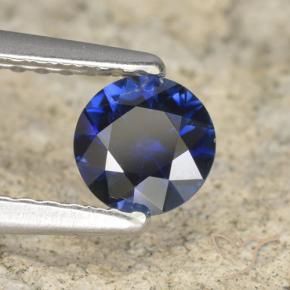 Zaffiro Blu navy naturale da 0.52 ct, Rotondo, VVS