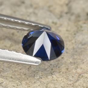 Zaffiro Blu navy naturale da 0.52 ct, Rotondo, VVS