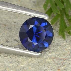Zaffiro Blu navy naturale da 0.53 ct, Rotondo, VVS