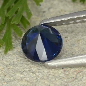 Zaffiro Blu navy naturale da 0.53 ct, Rotondo, VVS