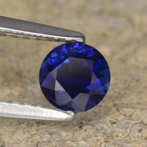Zaffiro Blu navy naturale da 0.56 ct, Rotondo, VVS-VS