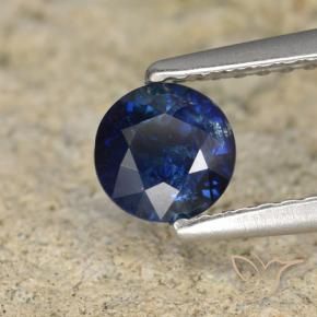 Zaffiro Blu navy naturale da 0.62 ct, Rotondo, VS-SI