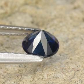 Zaffiro Blu navy naturale da 0.62 ct, Rotondo, VS-SI