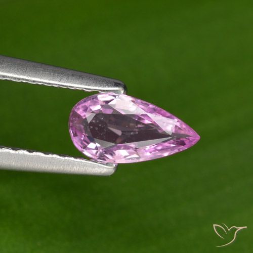 0.41ct Naturale Viola medio-scuro Zaffiro, Forma a pera, VS, Photo A