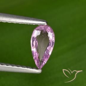 Zaffiro Viola medio-scuro naturale da 0.41 ct, Forma a pera, VS