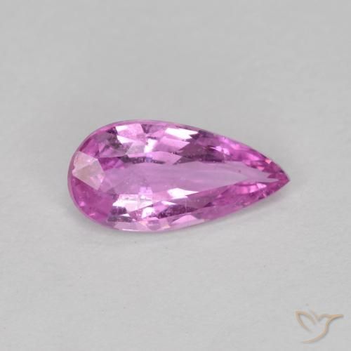 Zaffiro Viola medio naturale da 0.52 ct, Forma a pera, VS