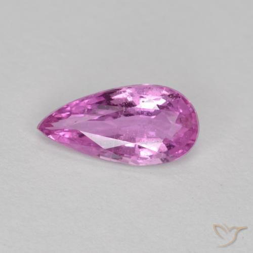 Zaffiro Viola medio naturale da 0.52 ct, Forma a pera, VS