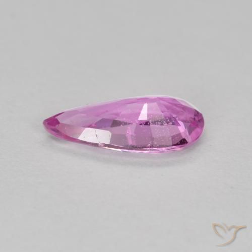 Zaffiro Viola medio naturale da 0.52 ct, Forma a pera, VS