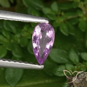 Zaffiro Viola Rosato Viola naturale da 0.44 ct, Forma a pera, VVS-VS