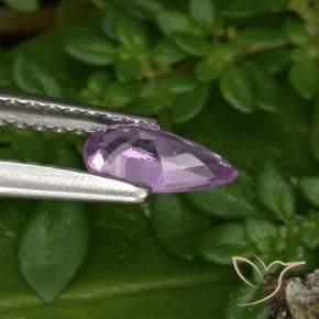 Zaffiro Viola Rosato Viola naturale da 0.44 ct, Forma a pera, VVS-VS