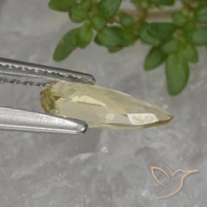 Zaffiro Color crema naturale da 0.61 ct, Forma a pera, VVS-VS