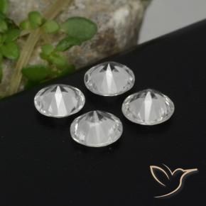 Gemme di Zaffiro Bianco naturale da 1.48 ct, Rotondo, VS