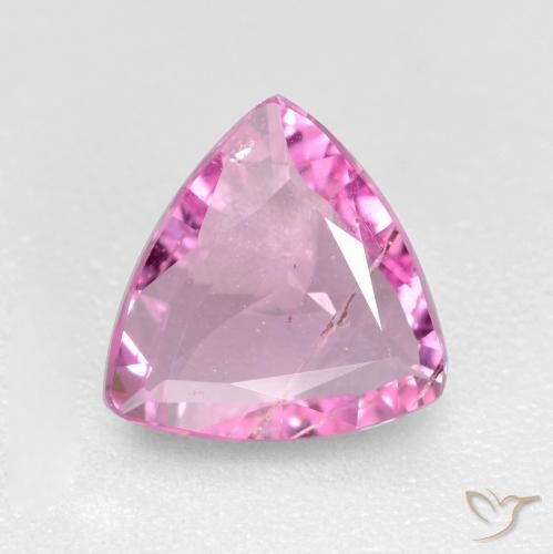 Zaffiro Rosa porpora reale naturale da 0.74 ct, Taglio trillion, VS-SI