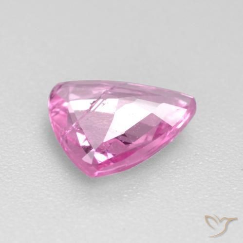 Zaffiro Rosa porpora reale naturale da 0.74 ct, Taglio trillion, VS-SI