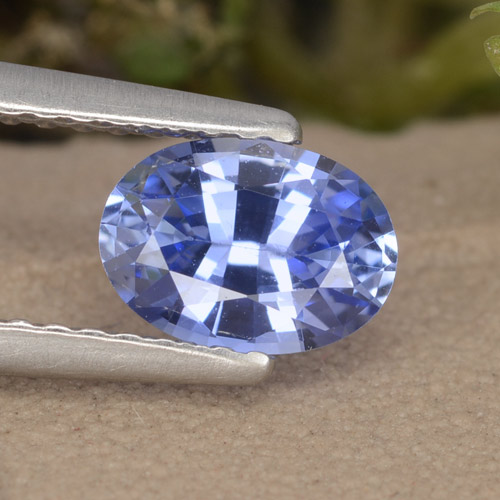 Zaffiro Blu pastello naturale da 0.92 ct, Ovale, VVS